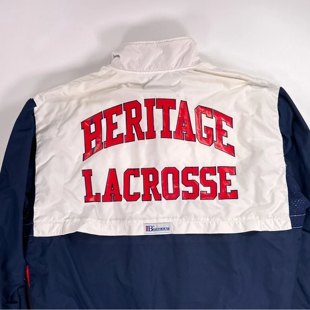 Boathouse Men’s Vintage Lacrosse Jacket 90s Windbreaker Large